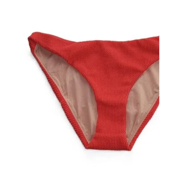 NWT J. Crew Retro Scrunchie Low Rise Hipster Bikini Swim Bottom XL Red Scarlet - Picture 3 of 15